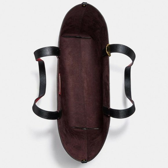 Coach Disney Mickey Mouse X Keith Haring Electric Red Leather Highline Tote - Picture 7 of 8